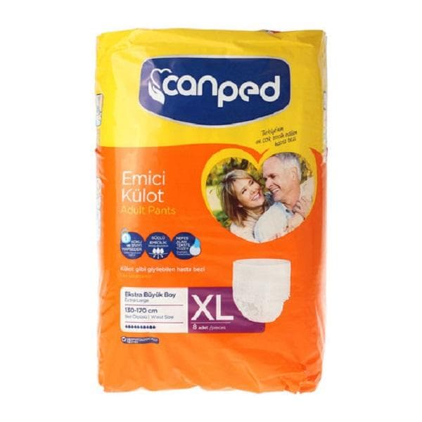 پوشک شورتی بزرگسال جانپد سایز ایکس لارج بسته 8 عددی جان پد Canped XL Emici kulot