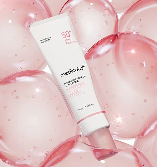 ضد آفتاب و تونآپ پینک پیدیآران مدیکیوب مدل PDRN Pink Sun Cream — تصویر ۴