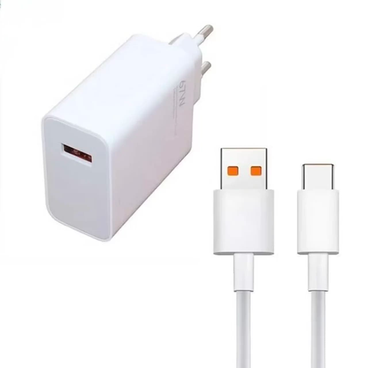 شارژر 67 وات شیائومی اصل | آداپتور فست شارژ Xiaomi + کابل Type-C توربو — تصویر ۳