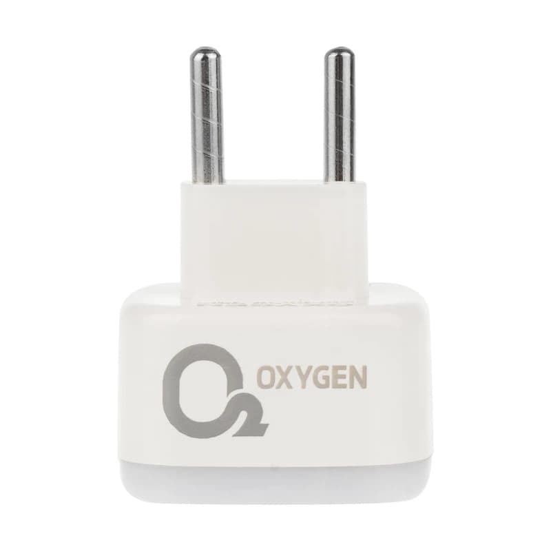 مبدل برق 3 به 2 اکسیژن P-02 | تبدیل سه شاخه به دو شاخه با LED — تصویر ۲
