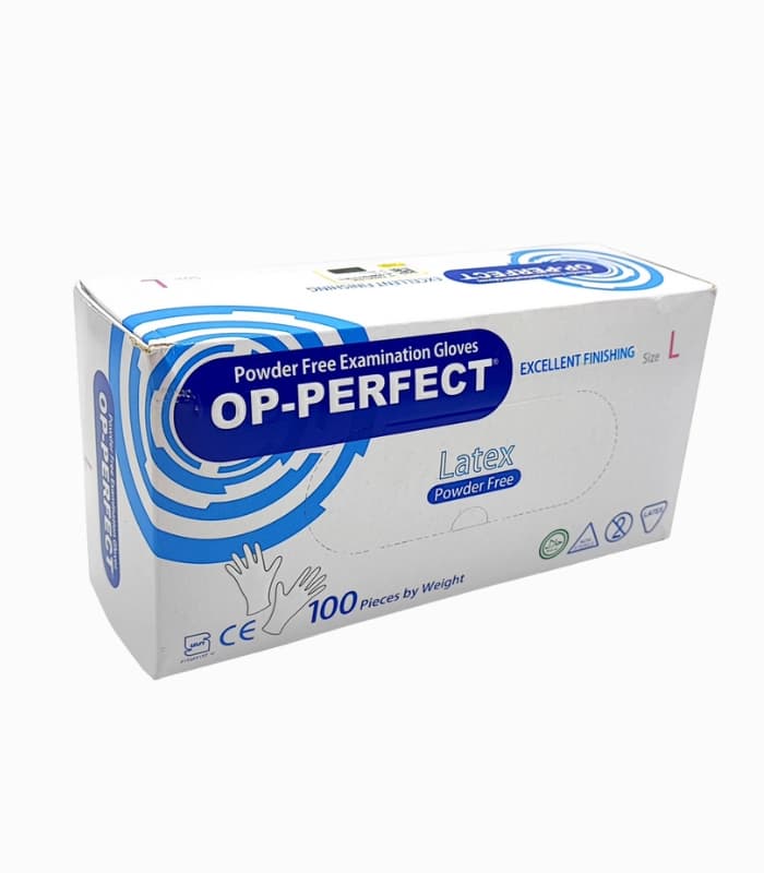 دستکش یکبارمصرف لاتکس بدون پودر اپی پرفکت – OP Perfect
