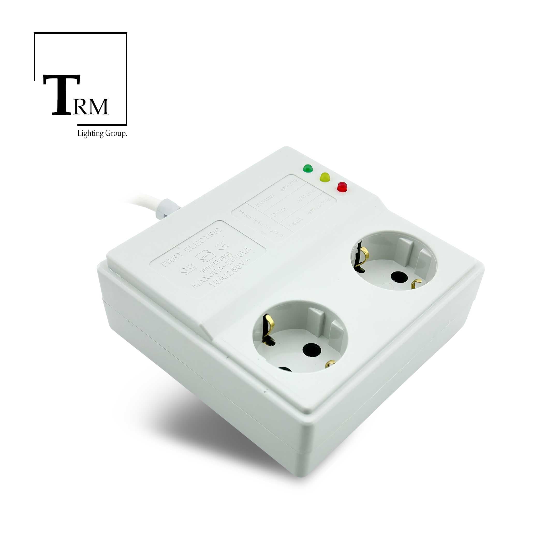 محافظ ولتاژ یخچال 2 خانه پارت الکتریک با کابل 3 متری کد 981