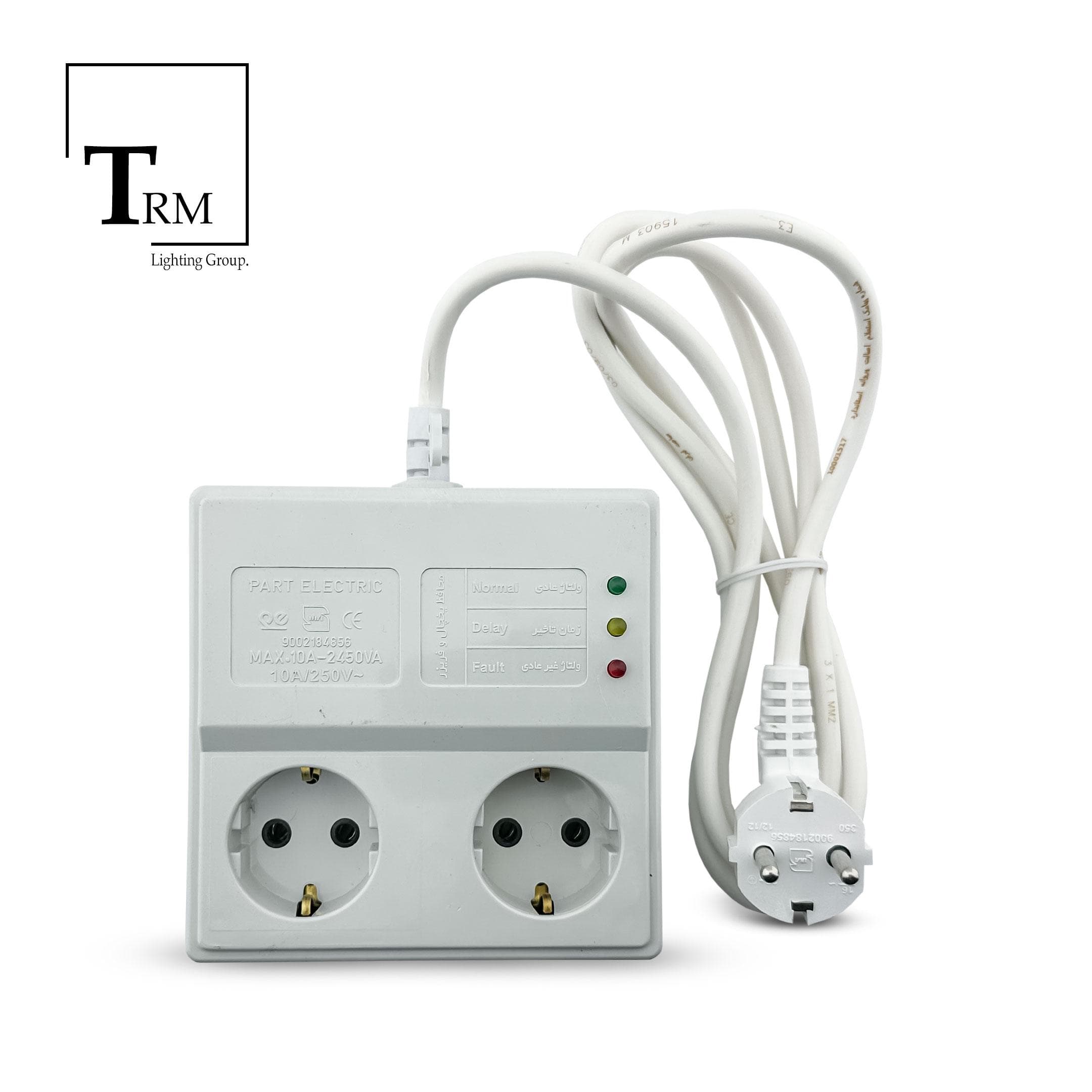 محافظ ولتاژ یخچال 2 خانه پارت الکتریک با کابل 3 متری کد 981 — تصویر ۲