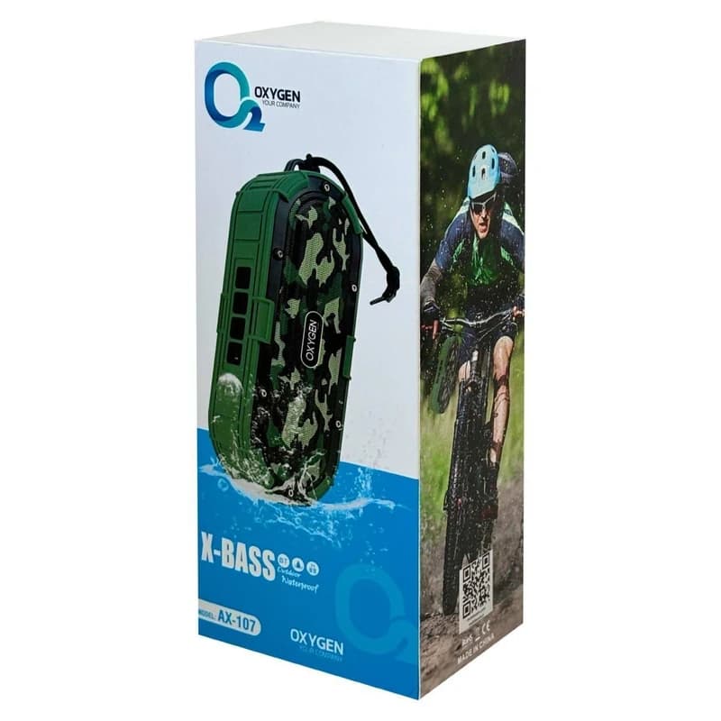 اسپیکر بلوتوثی اکسیژن مدل AX-107 با باتری 1200 میلی‌آمپری — تصویر ۲