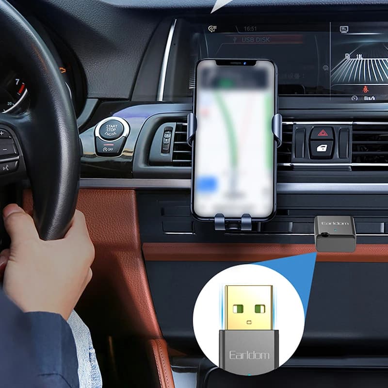 تبدیل USB به بلوتوث ارلدام BR08 | مناسب ماشین و اسپیکرهای بدون بلوتوث — تصویر ۶