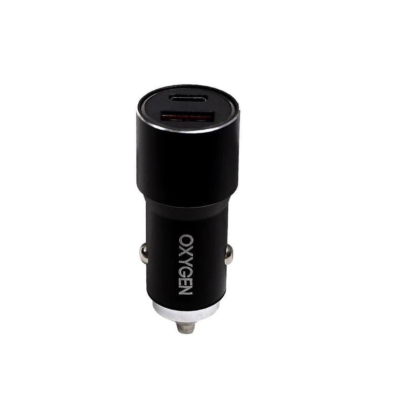 شارژر فندکی 22.5 وات اکسیژن مدل AC-07 | مجهز به پورت USB + Type-C