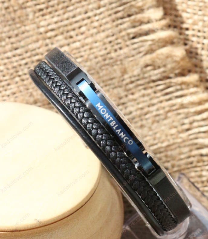 دستبند چرمی سه لاین مردانه برند Montblanc کد 106