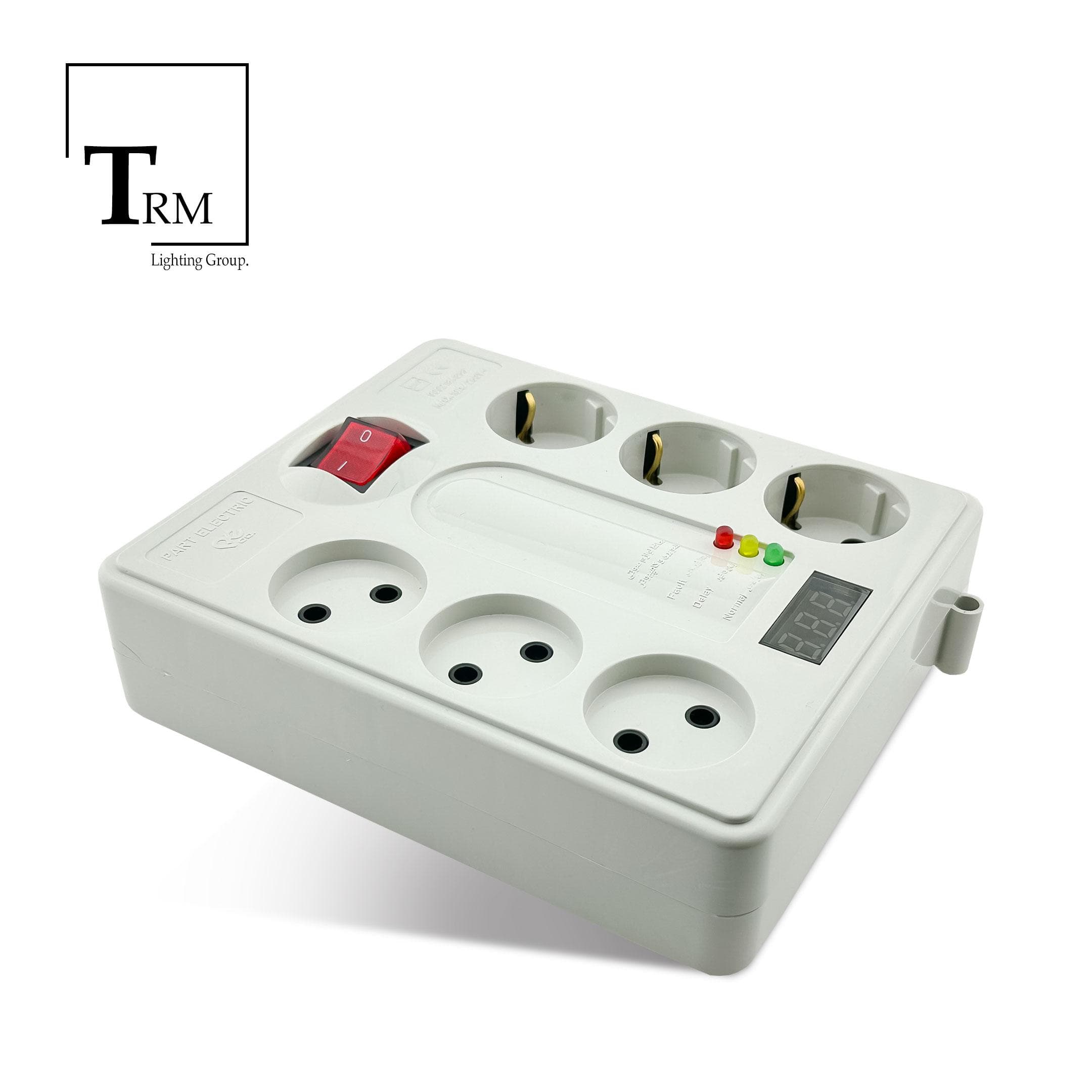 محافظ ولتاژ 6 خانه دیجیتال پارت الکتریک با کابل 1.8 متری کد 2060 — تصویر ۲