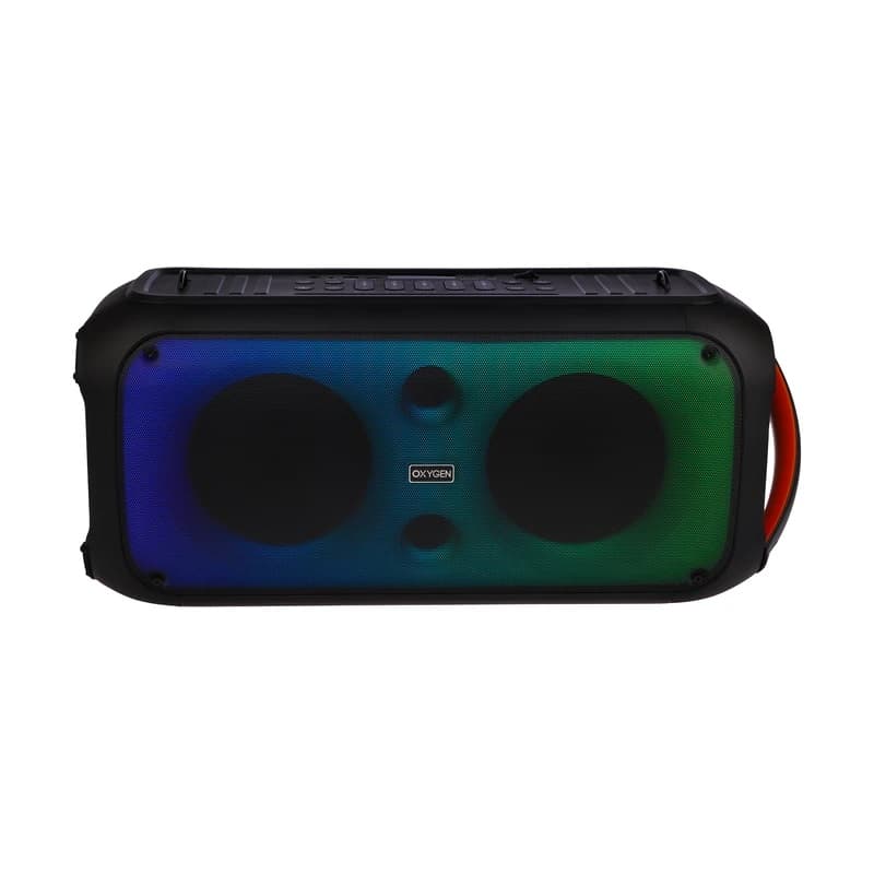 اسپیکر بلوتوثی قابل حمل اکسیژن مدل AX-102 با میکروفون و ریموت و توان 50 وات — تصویر ۲