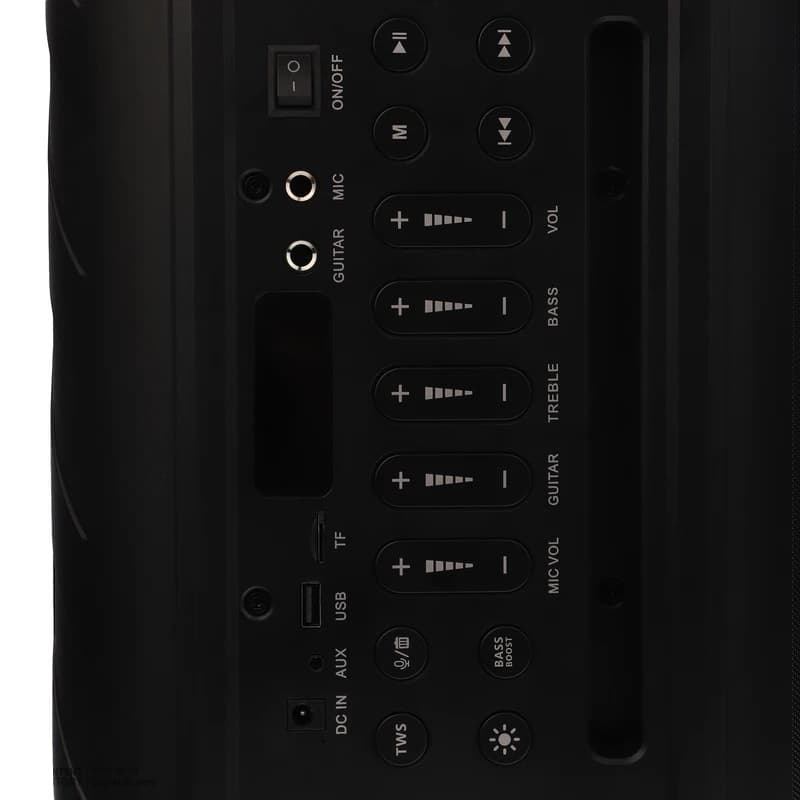 اسپیکر بلوتوثی قابل حمل اکسیژن مدل AX-102 با میکروفون و ریموت و توان 50 وات — تصویر ۸