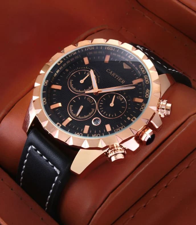 ساعت جدید مردانه سه موتور کرنوگراف برند Cartier