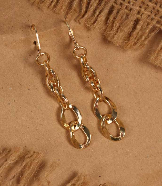 گوشواره برنجی جدید طرح کارتیر کد 208