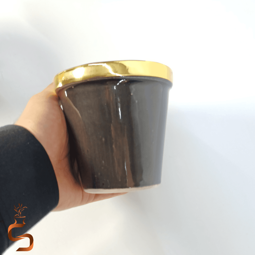 گلدان سرامیکی استوانه‌ای کوچک رنگی — تصویر ۳