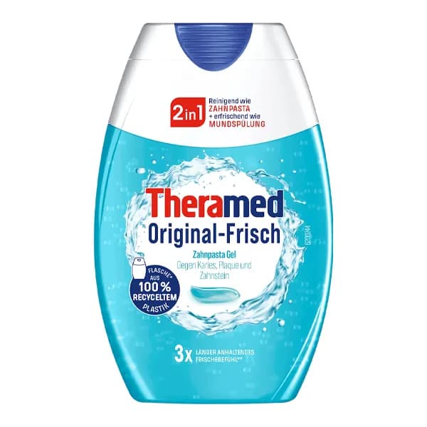 ژل خمیر دندان ۲ در ۱ ترامد (Theramed) مدل Original-Frisch – حجم ۷۵ میلی‌لیتر