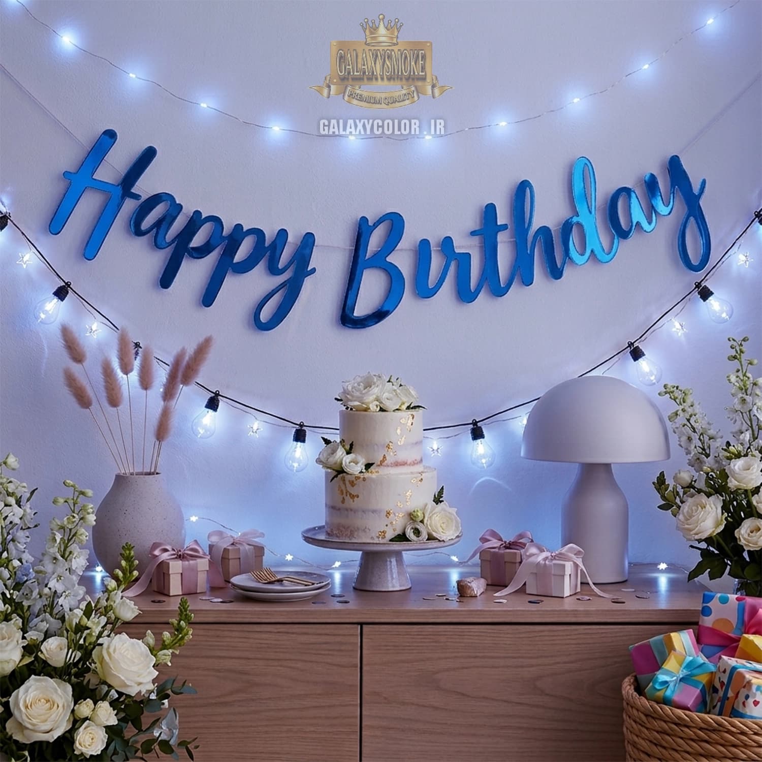 ریسه هپی دکتری Happy Birthday صورتی — تصویر ۳