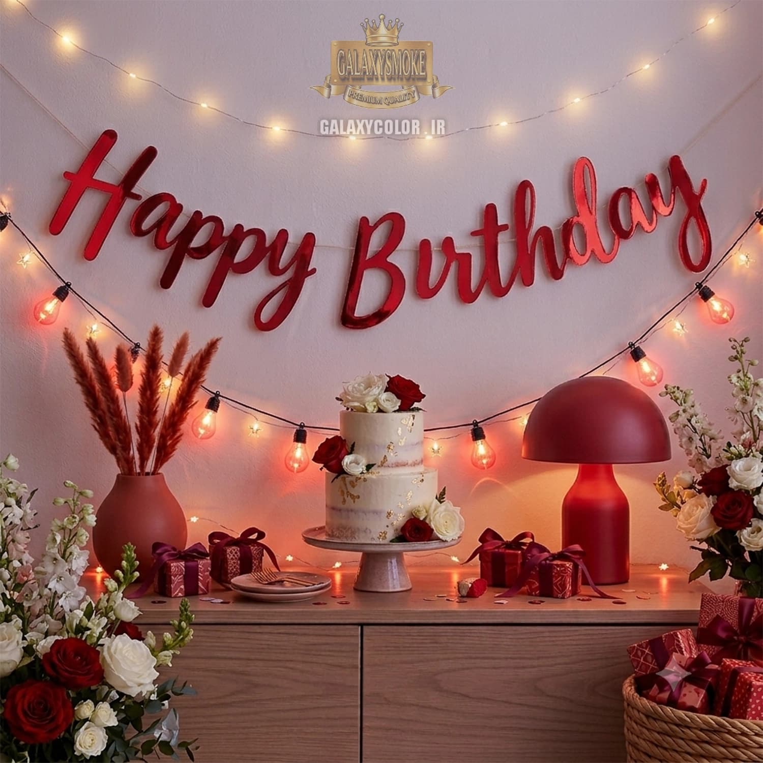ریسه هپی دکتری Happy Birthday نقره ای — تصویر ۵