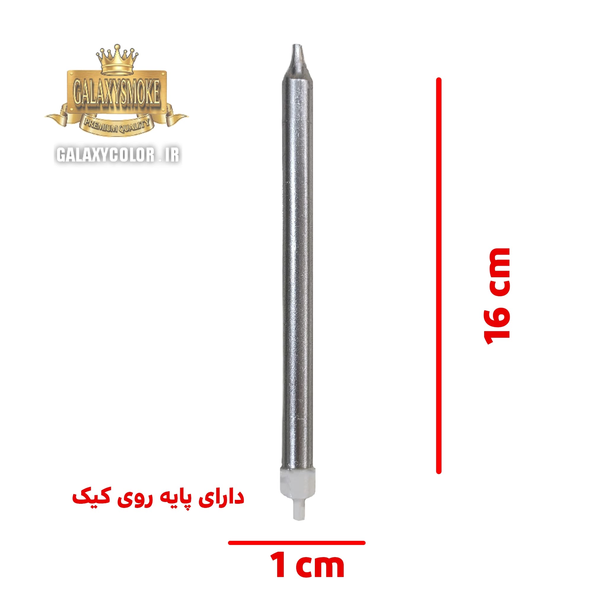 شمع طرح مدادی رو کیکی طلایی — تصویر ۲