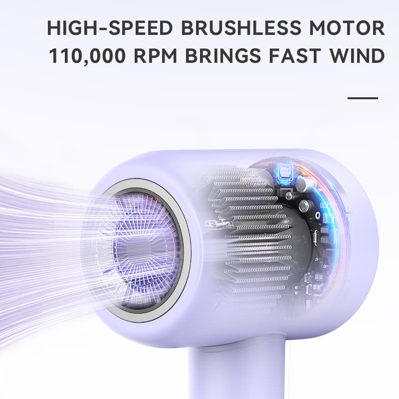 سشوار حرفه ای کیمی KM-6884 | قدرت 1600 وات، موتور 110000 دور در دقیقه | مناسب سالن و منزل — تصویر ۵