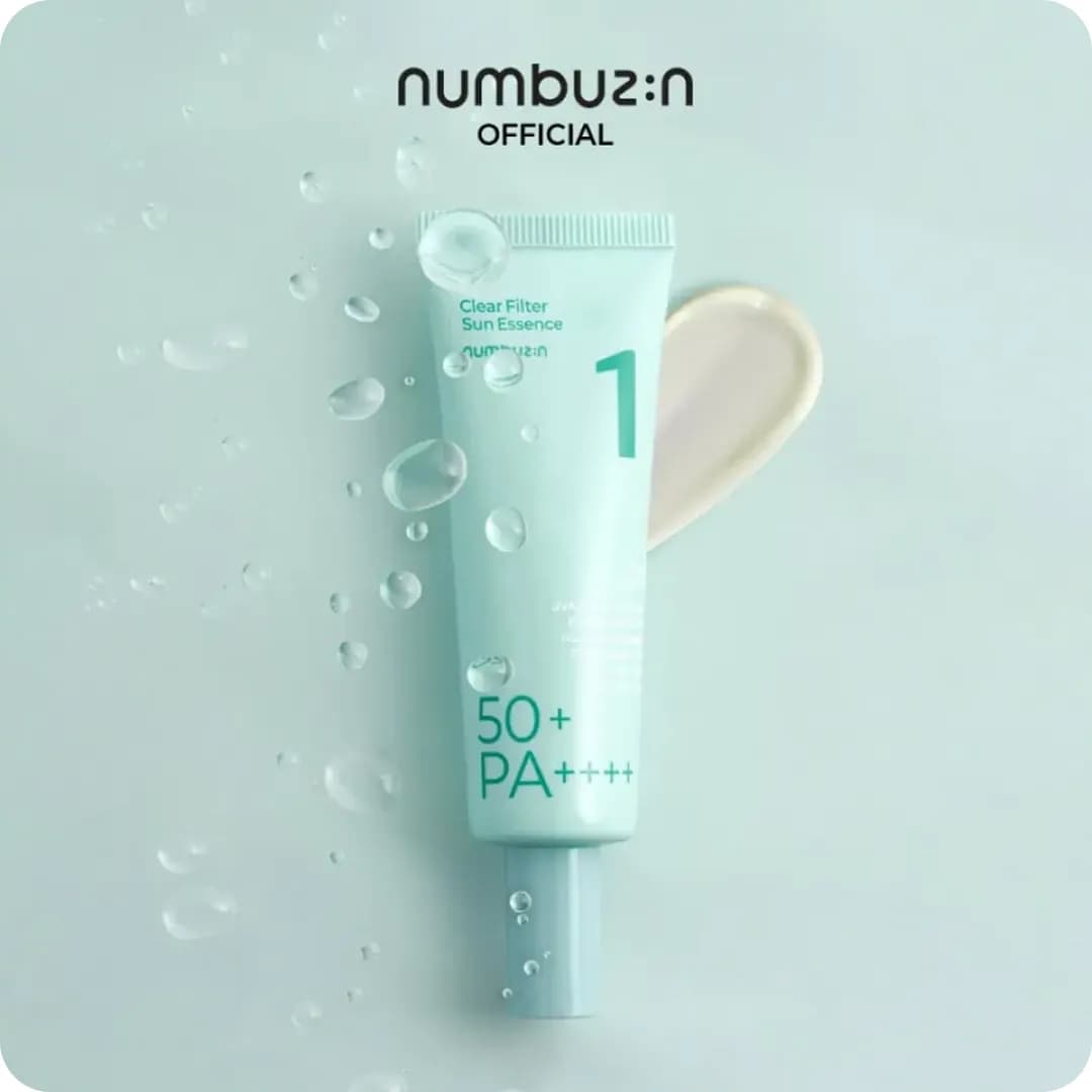 اسنس ضد آفتاب بی رنگ نامبوزین شماره 1 مدل Clear Filter تسکین دهنده پوست حساس SPF50 حجم 50 میل — تصویر ۶