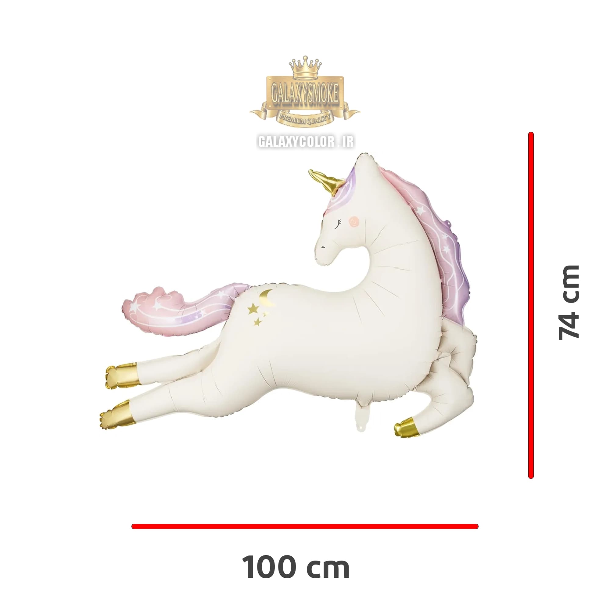 بادکنک فویلی طرح یونیکورن UNICORN — تصویر ۲