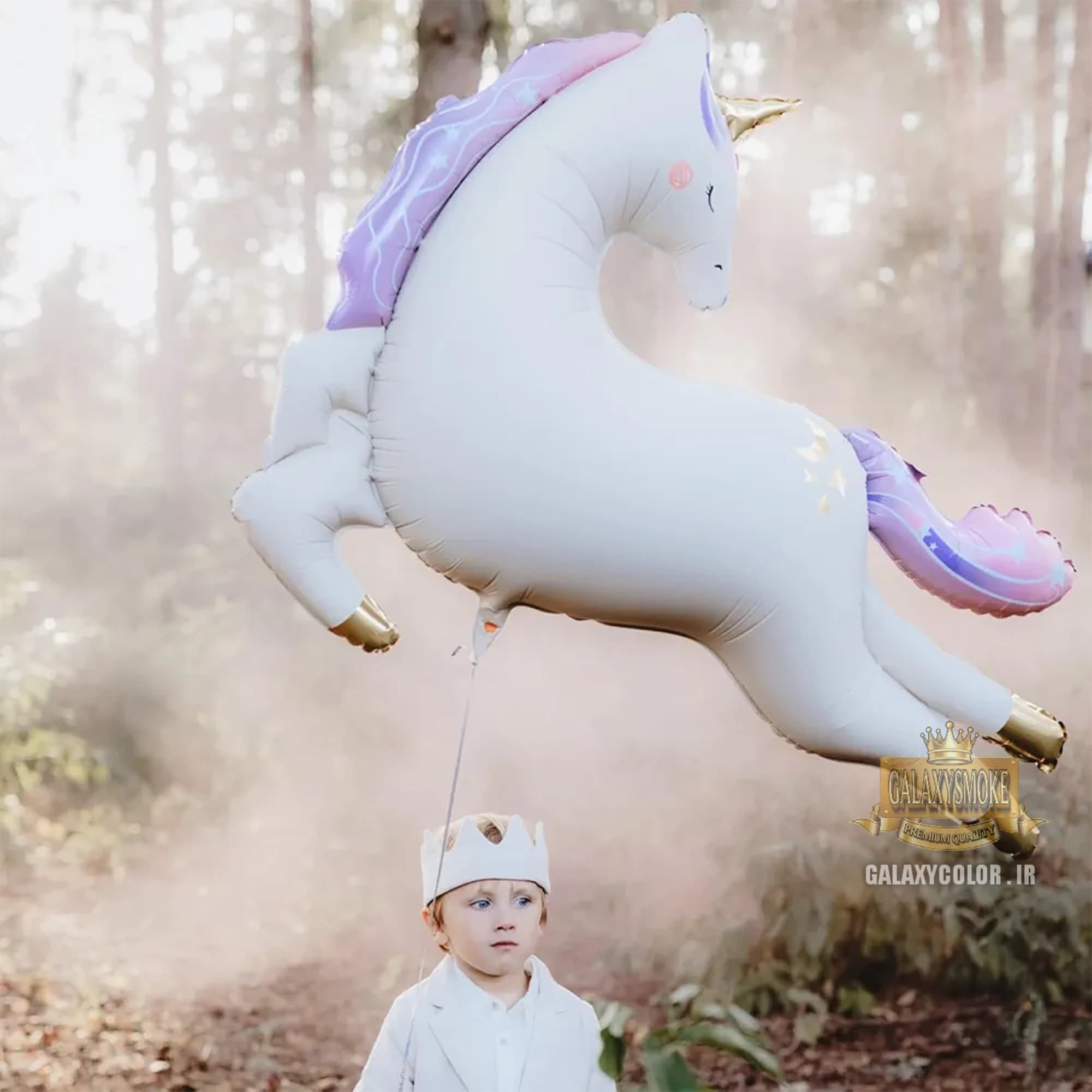 بادکنک فویلی طرح یونیکورن UNICORN — تصویر ۳