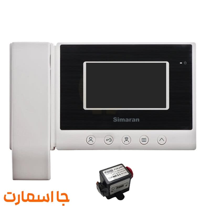 مانیتور دربازکن تصویری سیماران مدل HS43 به همراه محافظ ولتاژ مانیتور — تصویر ۳