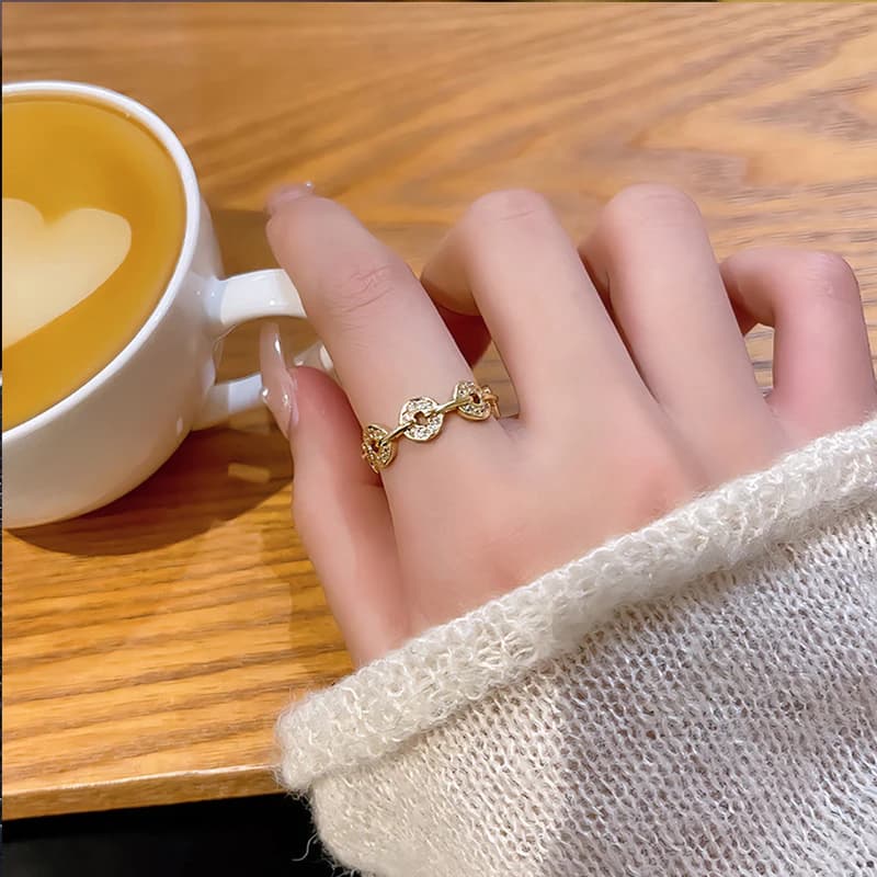 انگشتر زنانه مدل حلقه کد 00811 — تصویر ۳