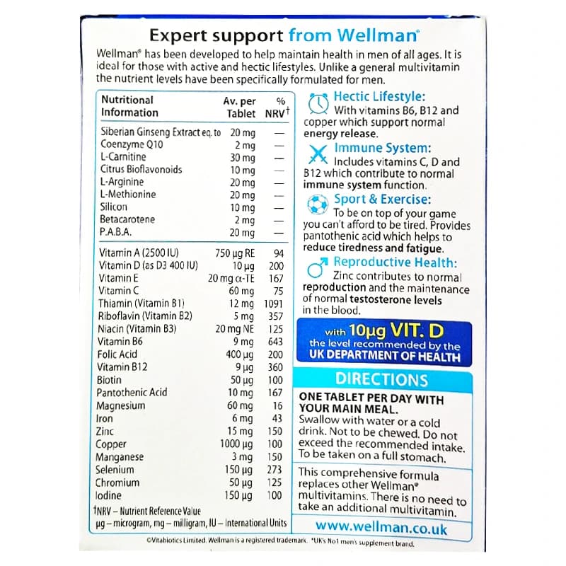 مکمل ولمن ویتابیوتیکس wellman — تصویر ۲