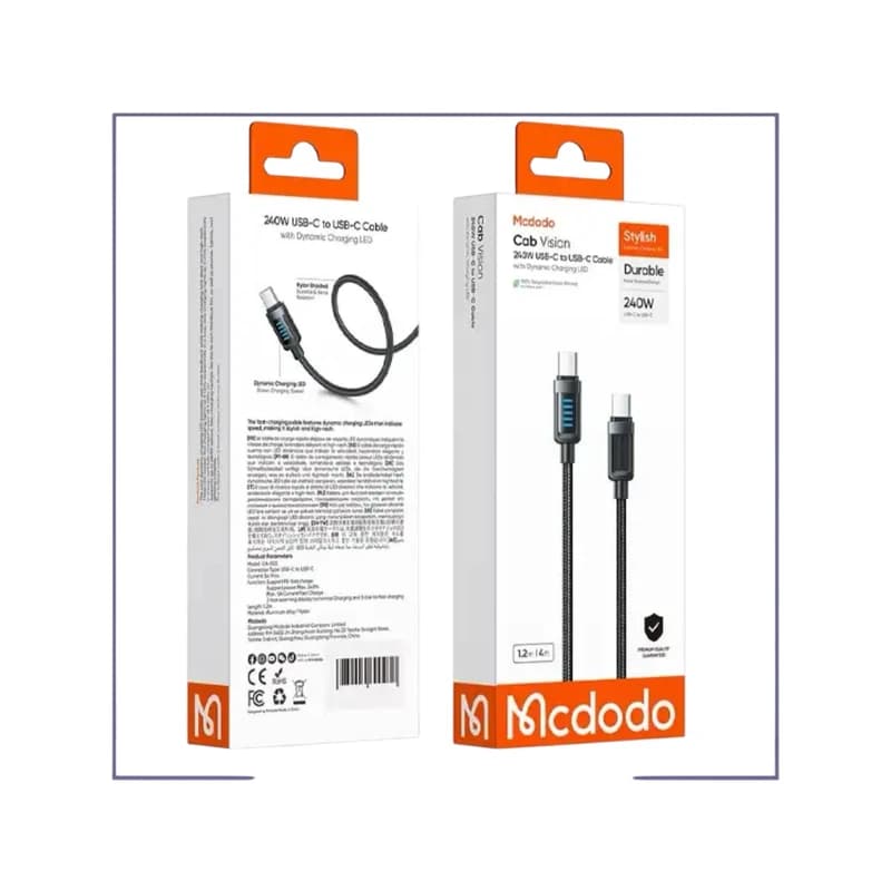 کابل usb-c مک دودو مدل ca-0350 240W طول۱.۲ متر — تصویر ۲