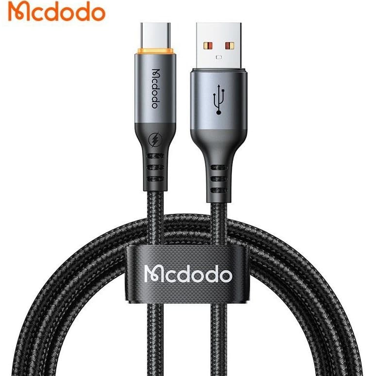کابل شارژ سریع هوشمند USB به تایپ سی 100وات 6 آمپر مک دودو MCDODO CA-0570 طول 120 سانتی‌متر