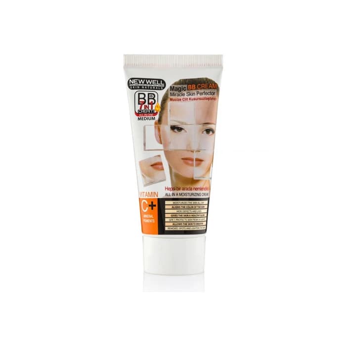 بی بی کرم 7 در 1 نیوول رنگ متوسط با حجم 50ml|بی بی کرم لایت
