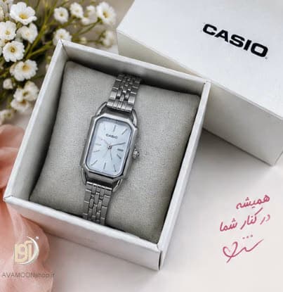 ساعت زنانه کاسیو نقره ای با بند استیل – مدل کلاسیک و ظریف