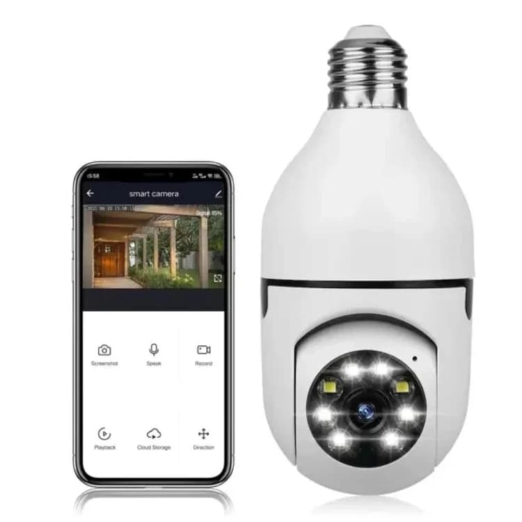 دوربین مدار بسته لامپی بی سیم مدل V380 با نرم افزار V380