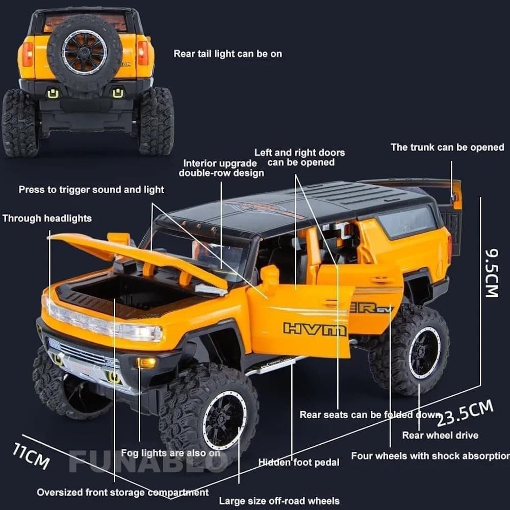 ماکت ماشین فلزی مدل Hummer EV — تصویر ۶