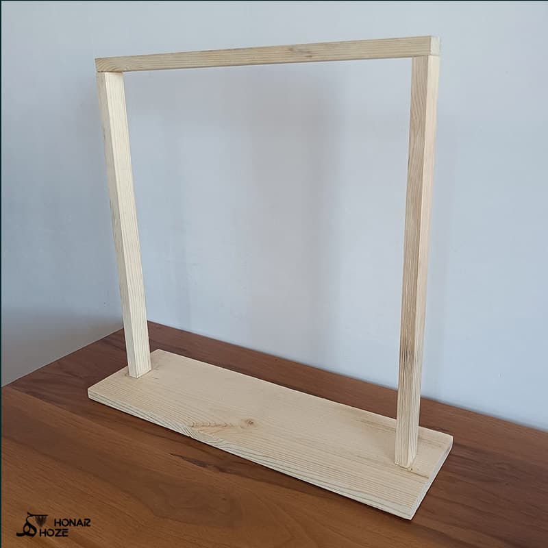 پایه چوبی خام مناسب استند هفت سین مکرومه — تصویر ۲