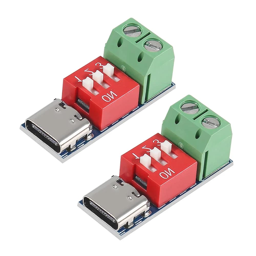 ماژول Trigger شارژ سریع USB Type-C PD و QC با DIP Switch