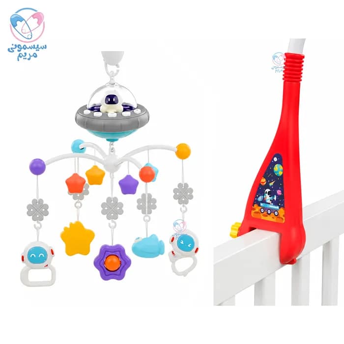 آویز تخت موزیکال چراغدار هانگر فضانورد Huanger 0310 — تصویر ۲