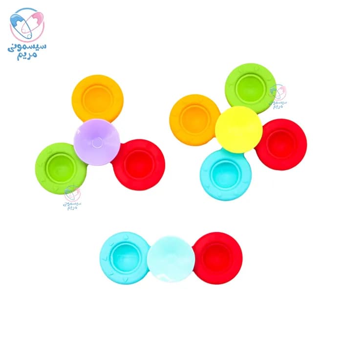 اسپینر تمام سیلیکونی سه عددی بیبی تویز Baby Toys — تصویر ۳