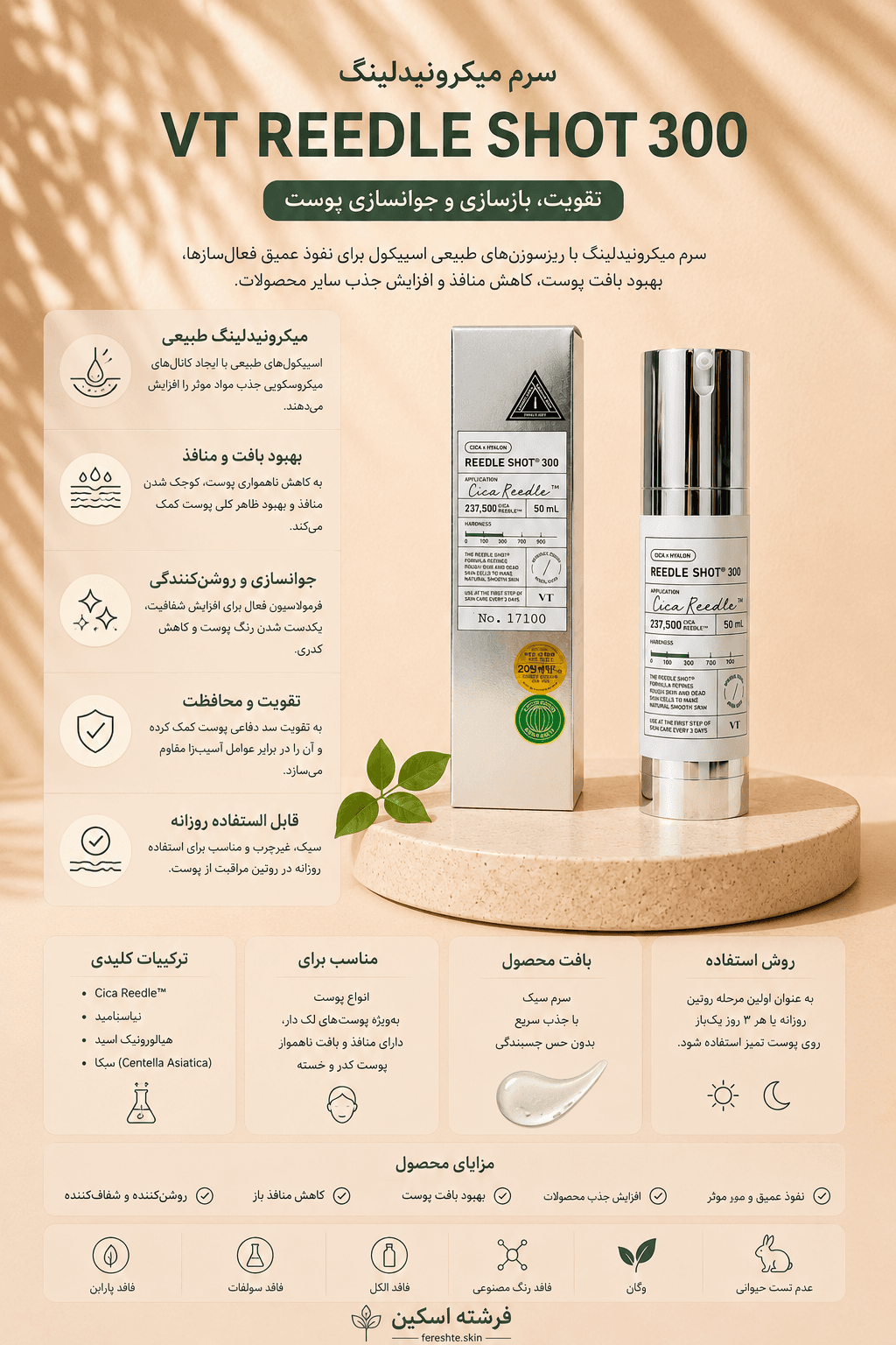 سرم میکرونیدلینگ هیالورونیک ریدل شات ٣٠٠ — تصویر ۲