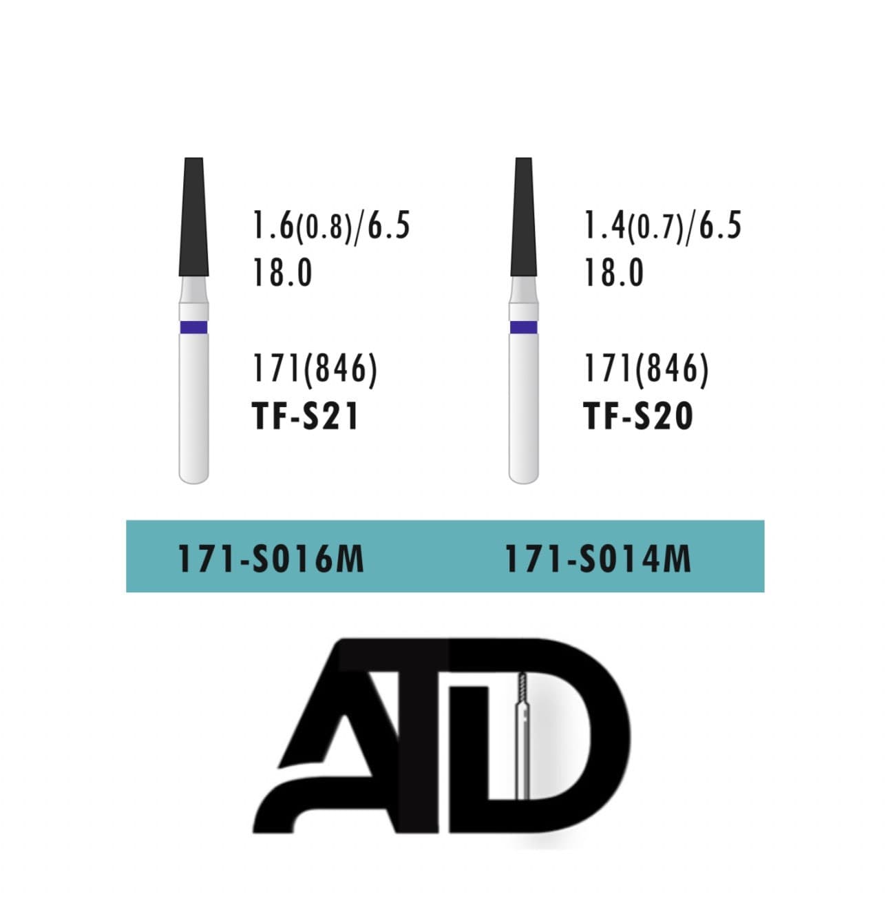 فرز کوتاه ATD Flat End Cone (بسته 5 عددی)