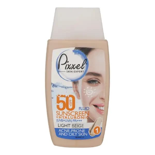 ضد آفتاب رنگی پوست خشک تا نرمال و حساس +SPF50 بژ روشن پیکسل — تصویر ۳