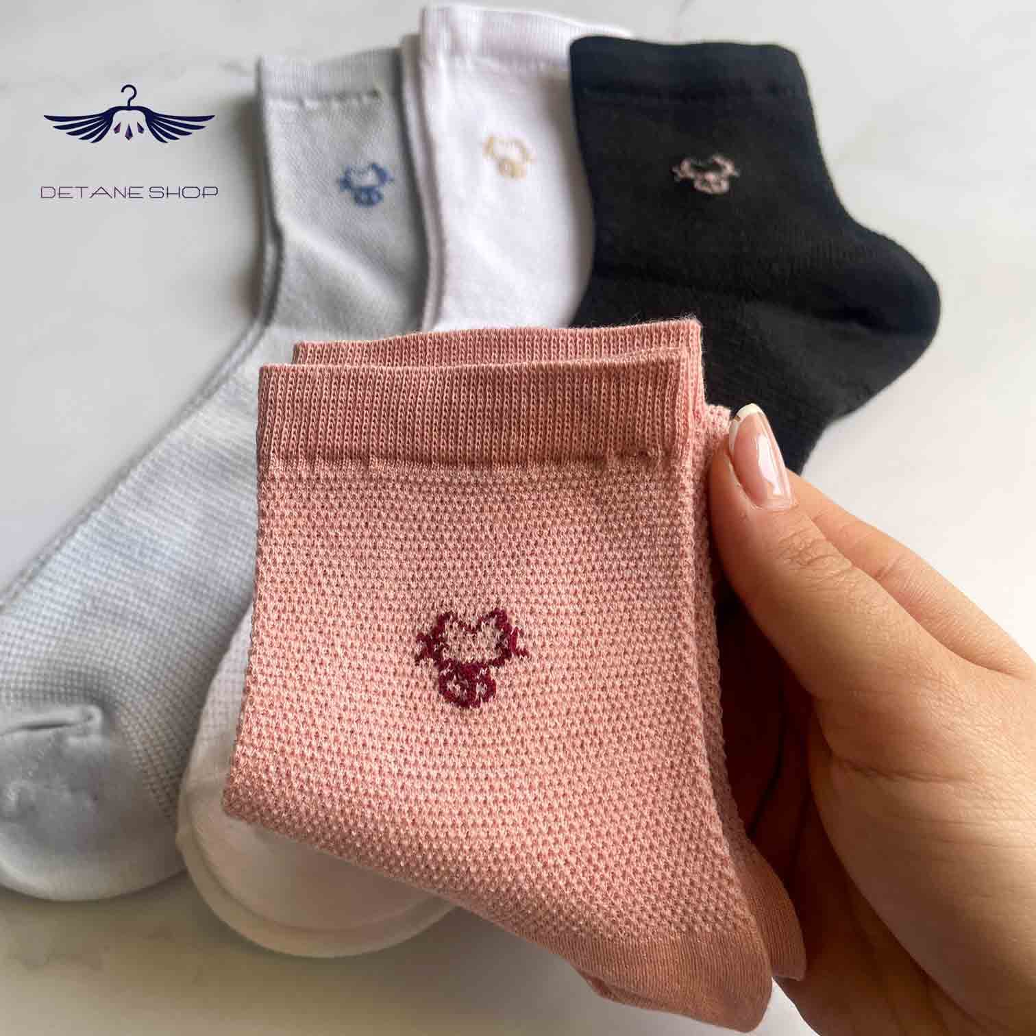 جوراب سوزنی ساقدار طرح گربه — تصویر ۲