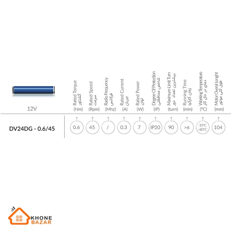 موتور پرده برقی DOOYA مدل DV24DG — تصویر ۲