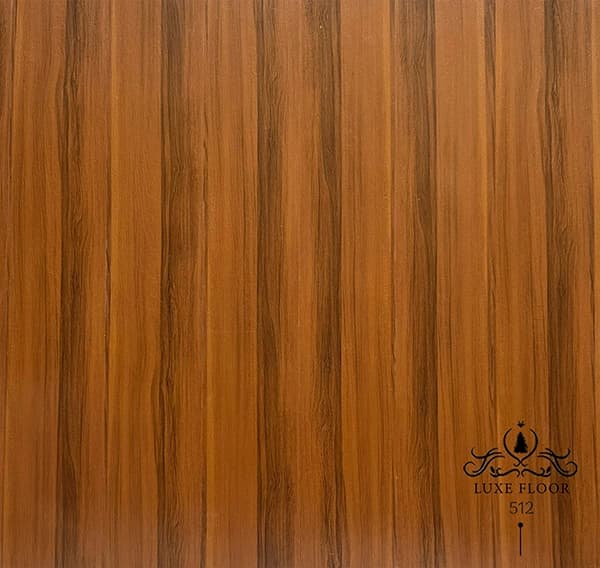 کفپوش پی وی سی طرح چوب قهوه ای روشن کد 512
