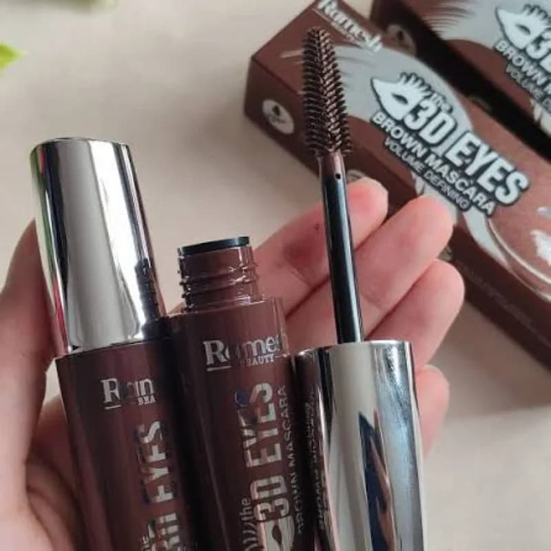 ریمل حجم دهنده قهوه ای رامش بیوتی Ramash Beauty مدل 3D Eyes — تصویر ۹