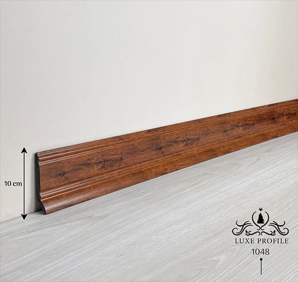 قرنیز فندقی طرح چوب پی وی سی 10cm کد 1048