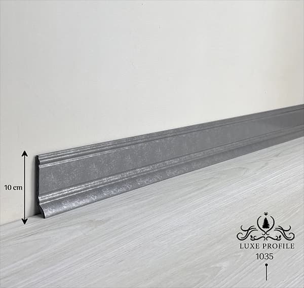 قرنیز طرح سنگ طوسی پی وی سی 10cm کد 1035
