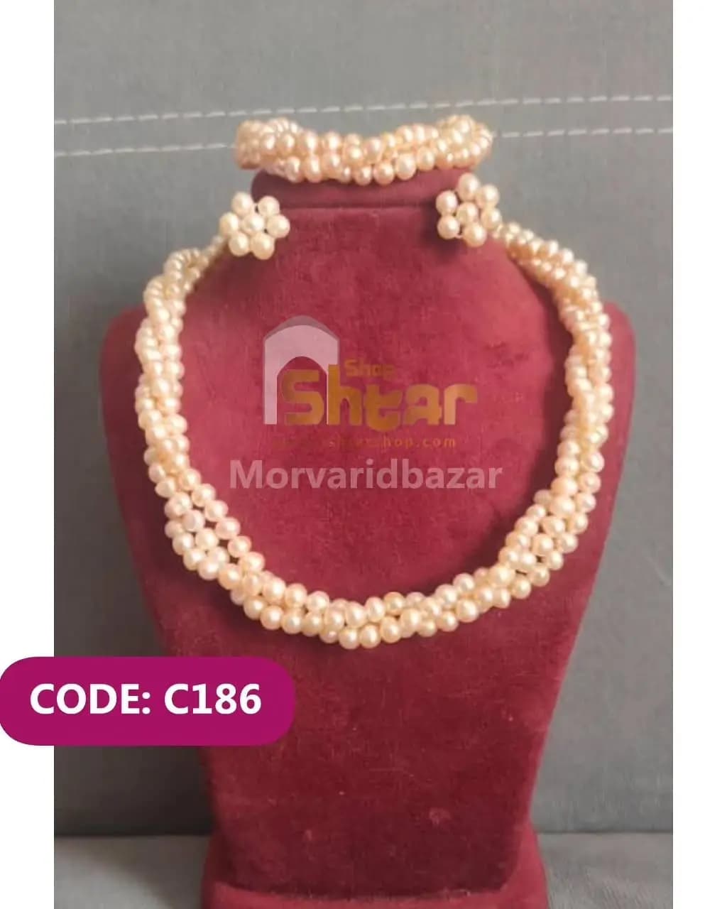 سرویس مروارید پرورشی شامپاینی کد C186 — تصویر ۴