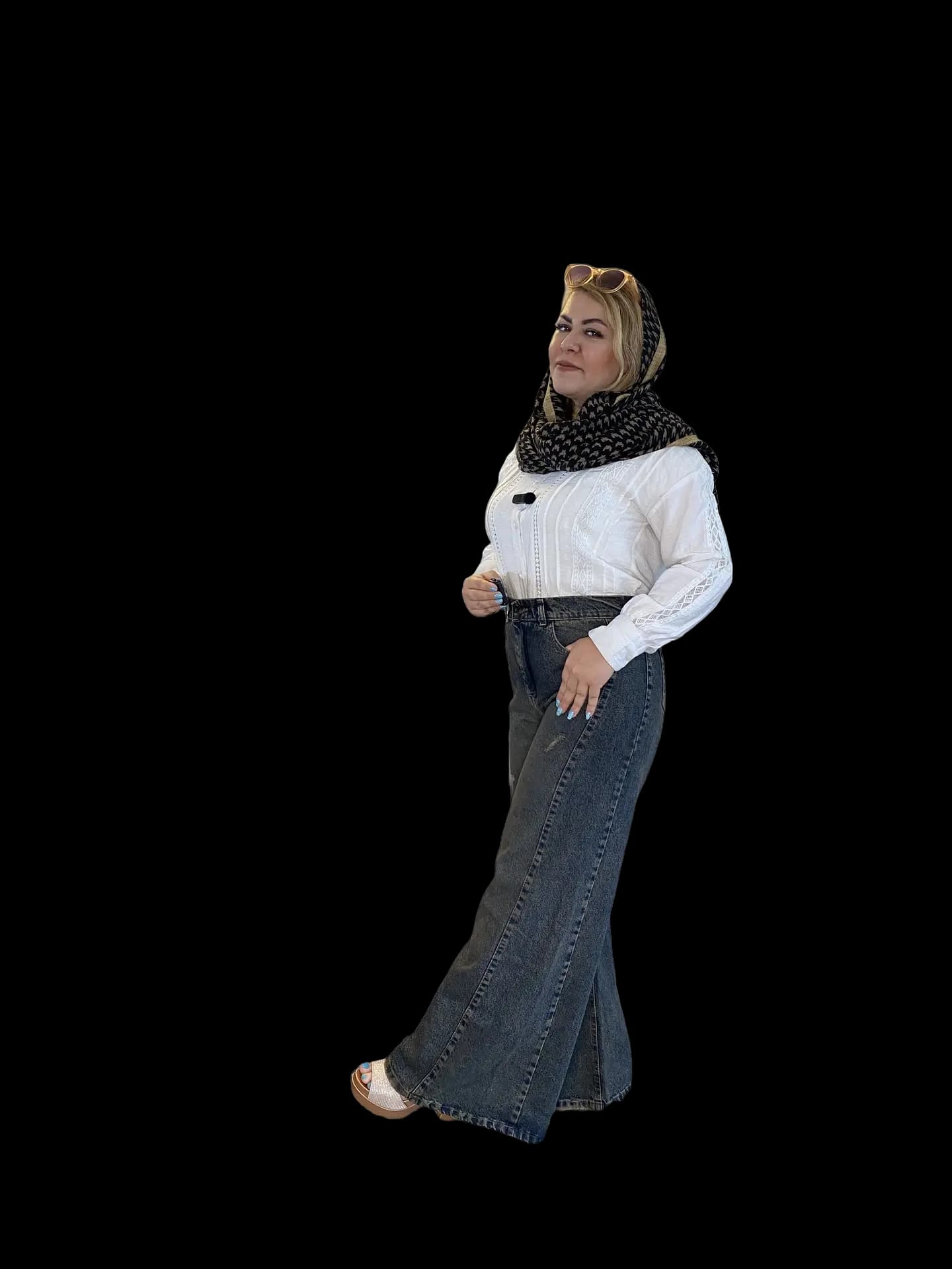 شلوار شافل جین زنانه کثیف شور — تصویر ۲