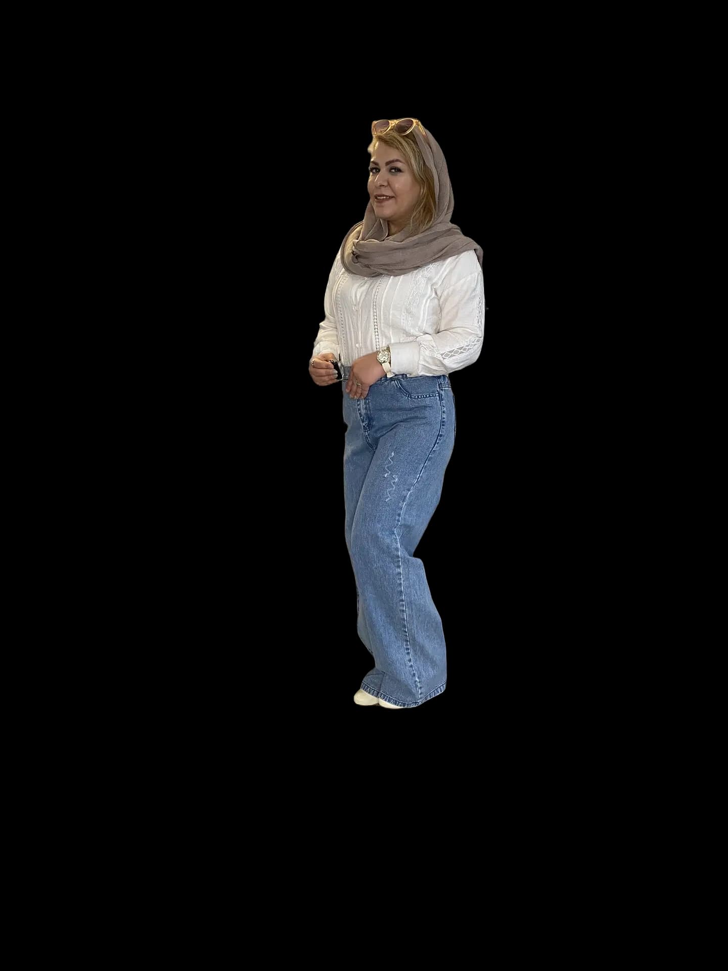 شلوار جین بگ آبی روشن زنانه — تصویر ۲